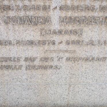 VILJOEN Hercules Stephanus 1881-1918 &amp; Johanna Magrietha MARAIS 1876-1949