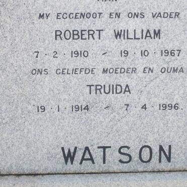 WATSON Robert William 1910-1967 &amp; Truida 1914-1996