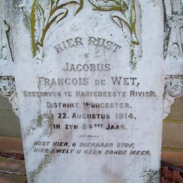 WET Jacobus Francois, de -1914