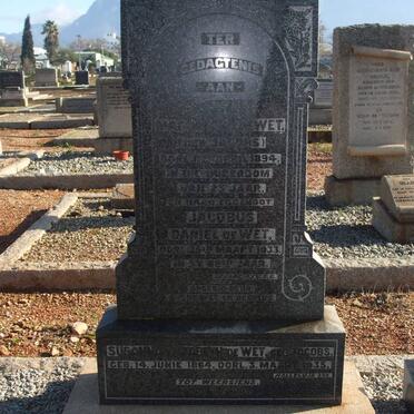 WET Jacobus Daniel, de -1933 &amp; Maryna Magdalena JACOBS -1894