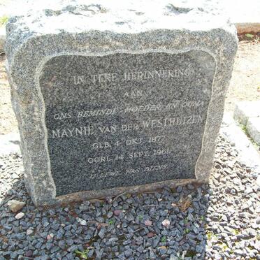 WESTHUIZEN Maynie, van der 1877-1961