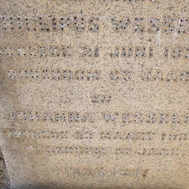 WESSELS Phillipus -1924 &amp; Johanna -1925