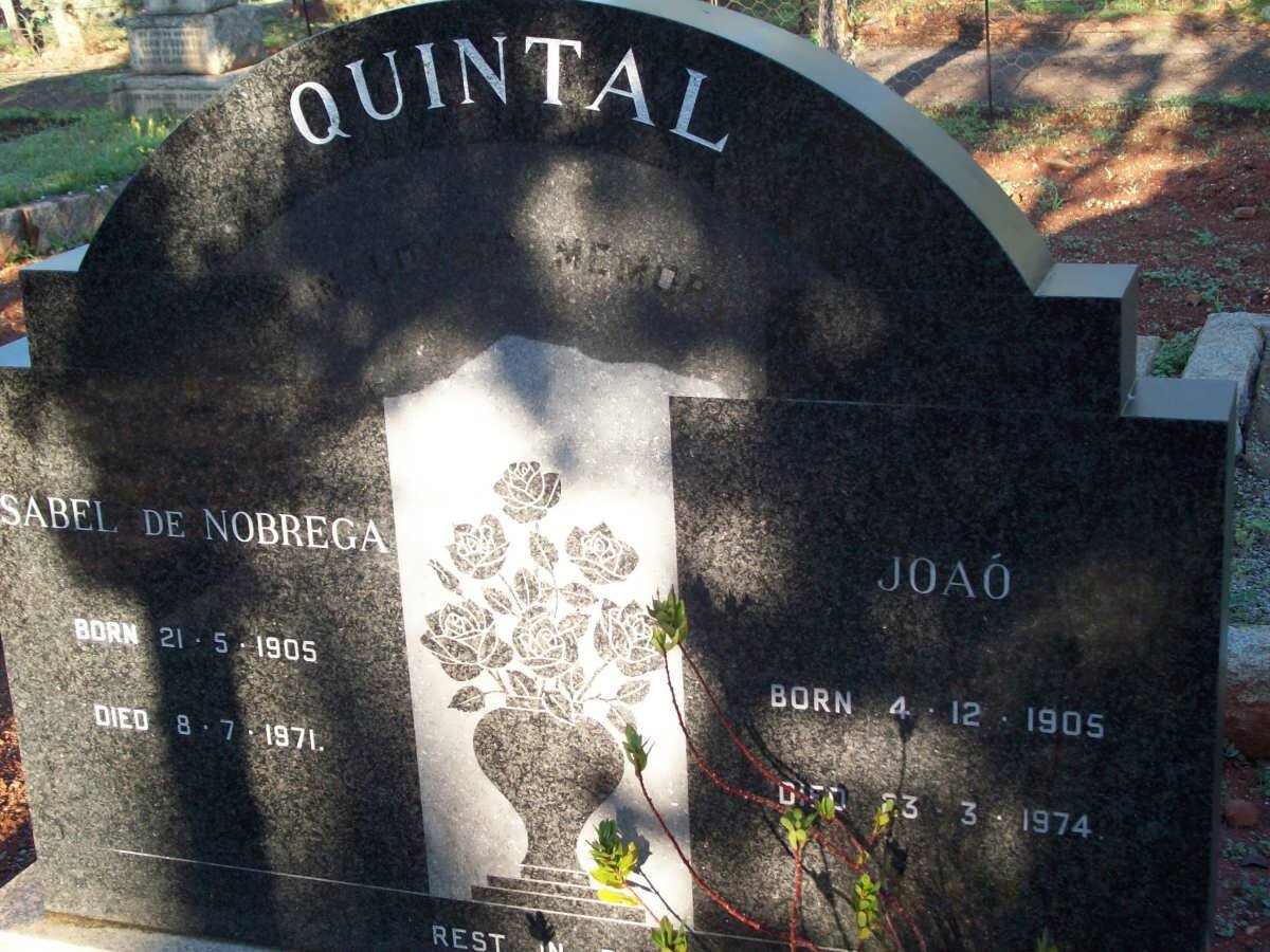 QUINTAL Joao 1905-1974 & ?sabel DE NOBREGA 1905-1971