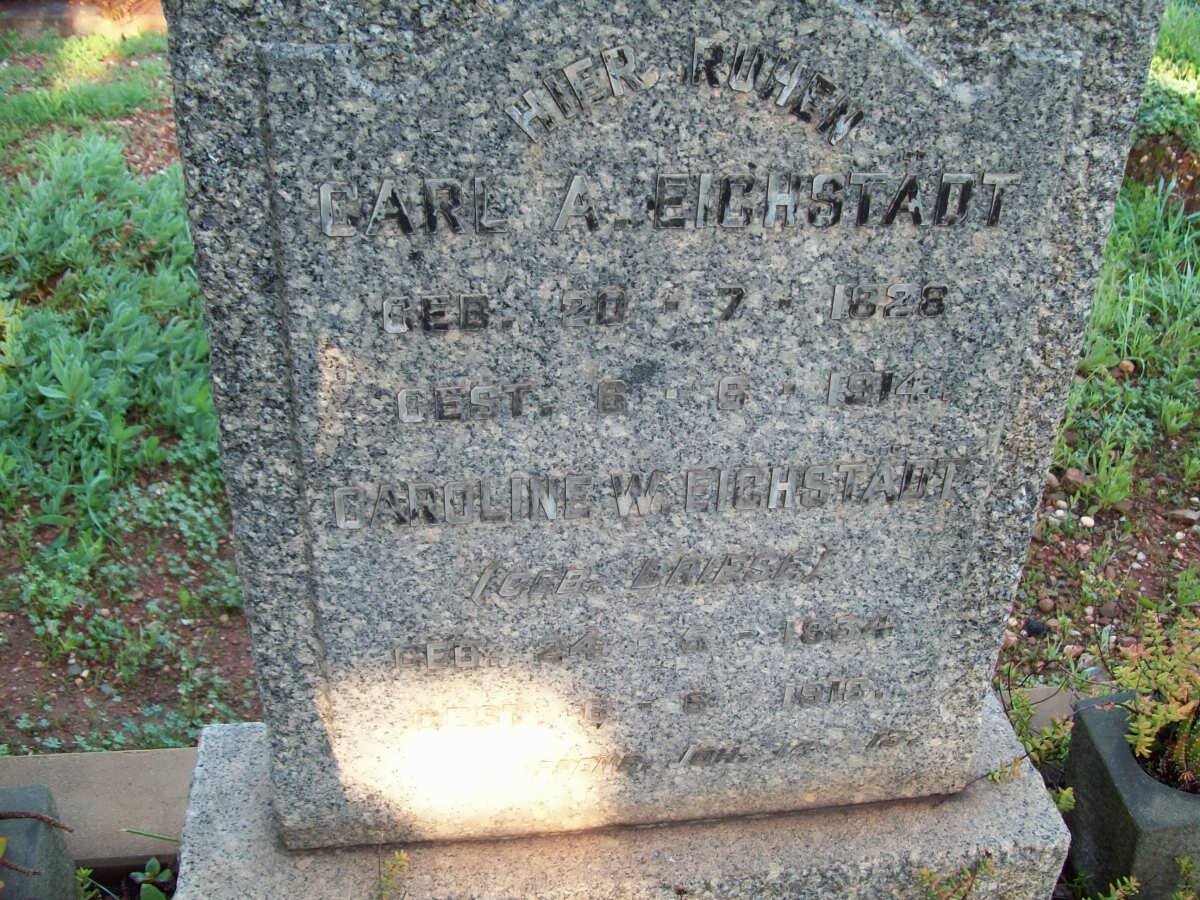 EICHSTADT Carl A. 1828-1914 & Caroline W. BRIESE 183?-1918