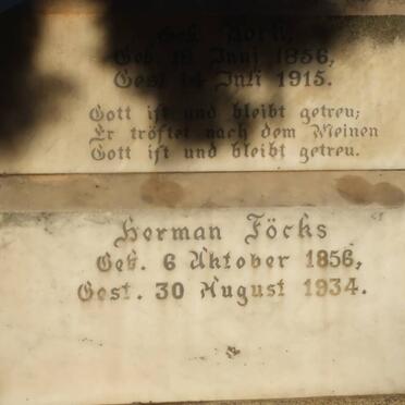 FOCKS Herman 1856-1934 &amp; ? BORK 1856-1915