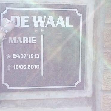 WAAL Marie, de 1913-2010