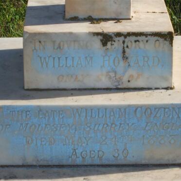 COZENS  William Howard -1888