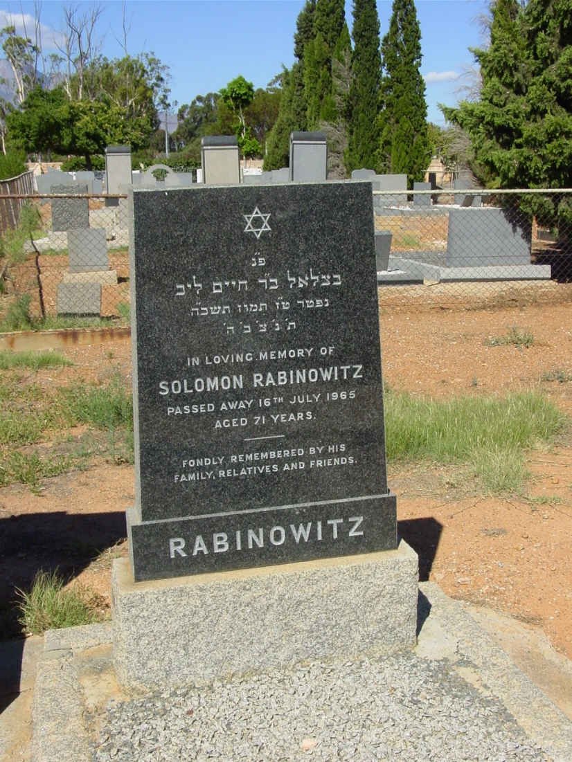 RABINOWITZ Solomon -1965