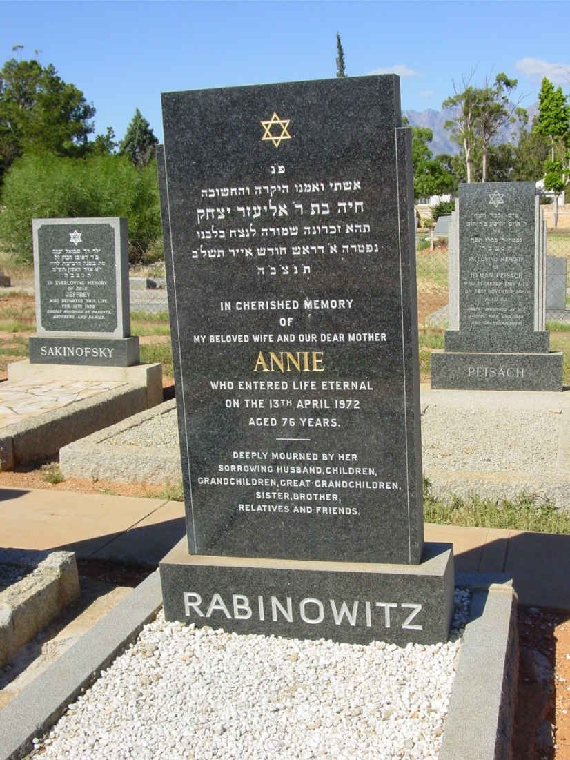 RABINOWITZ Annie -1972