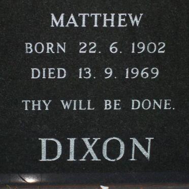DIXON Matthew 1902-1969