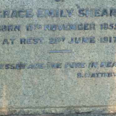 SHEARD Grace Emily 1855-1917