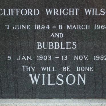 WILSON Clifford Wright 1894-1968 &amp; Bubbles 1903-1992