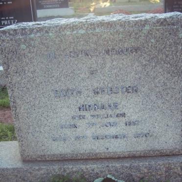 MINNAAR Edith Webster nee WILLIAMS 1887-1970