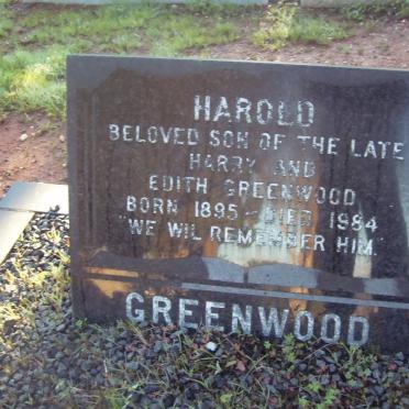 GREENWOOD Harold 1895-1984