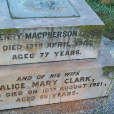 CLARK Henry Macpherson -1916 &amp; Alice Mary -1921