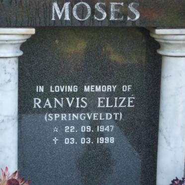 MOSES Ranvis Elize nee SPRINGVELDT 1947-1998