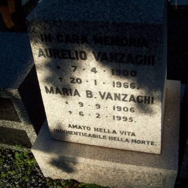 VANZAGHI Aurelio 1900-1966 &amp; Maria B. 1906-1995