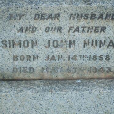 NUNAN Simon John 1858-1943