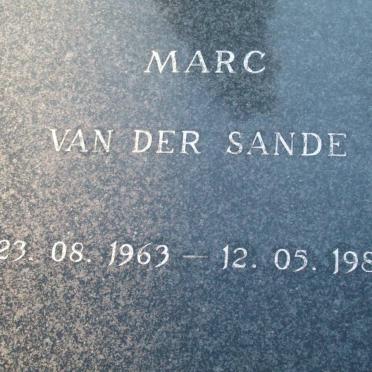 SANDE Marc, van der 1963-1988