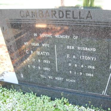 GAMBARDELLA F.A. 1916-1986 &amp; C.R. 1923-1980