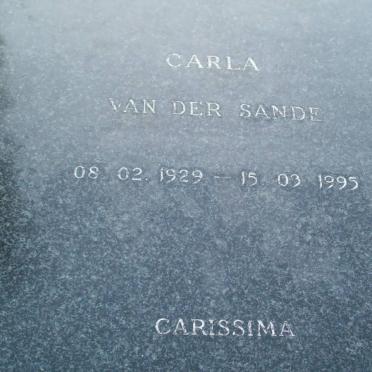 SANDE Carla, van der 1929-1995