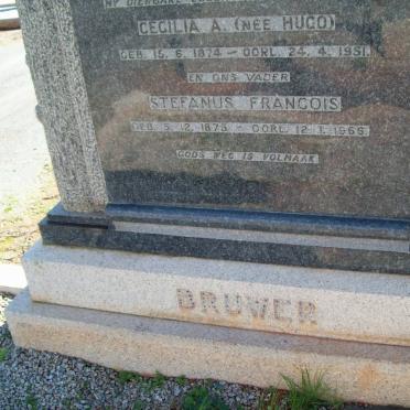 BRUWER Stefanus Francois 1875-1966 &amp; Cecilia A. HUGO 1874-1951