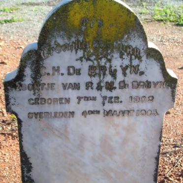 BRUYN C.H., de 1902-1903