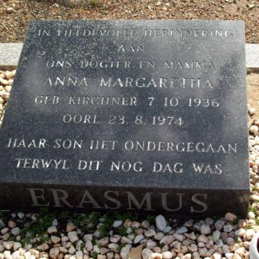 ERASMUS Anna Margaretha nee KIRCHNER 1936-1974