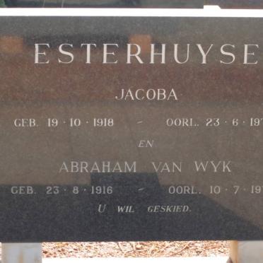 ESTERHUYSE Abraham van Wyk 1916-1977 &amp; Jacoba 1918-1970