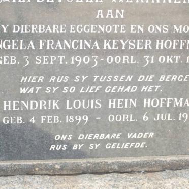 HOFFMANN Hendrik Louis Hein 1899-1972 &amp; Engela Francina Keyser 1903-1956