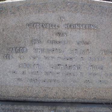 HUGO Jacob Philippus Petrus 1843-1920 &amp; Martha Catharina 1851-1941