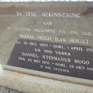 HUGO Daniel Stephanus 1891-1965 &amp; Marie ROUX 1899-1962