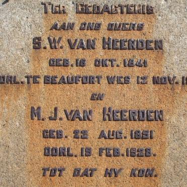 HEERDEN S.W., van 1841-1919 &amp; M.J. 1851-1928