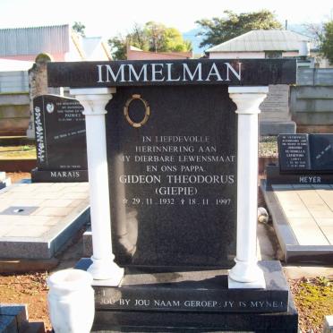 IMMELMAN Gideon Theodorus 1932-1997