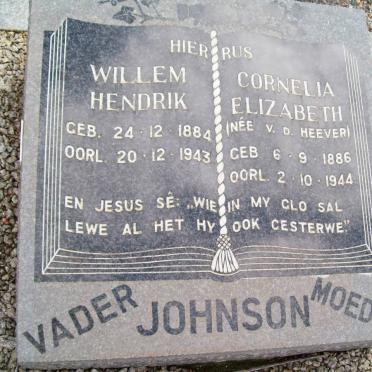 JOHNSON Willem Hendrik 1884-1943 &amp; Cornelia Elizabeth V.D. HEEVER 1886-1944