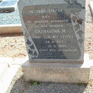 KILIAN Catharina M. nee LOUW 1915-1960