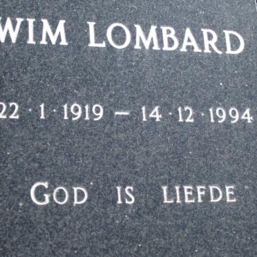LOMBARD Wim 1919-1994