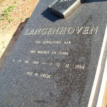 LANGENHOVEN Ann? 1918-1994