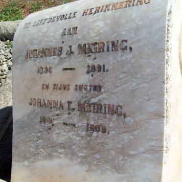 MEIRING Johannes J. 1830-1881 :: MEIRING Johanna E. 1841-1909