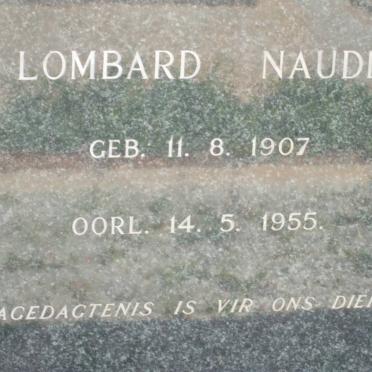 NAUDE Lombard 1907-1955 &amp; Martha Sophia 1910-2006