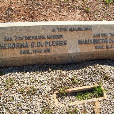 PLESSIS Hendrina C., du -1951 :: DU PLESSIS Maria -1956