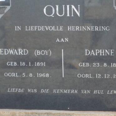 QUIN Edward 1891-1968 &amp; Daphne 1893-1967