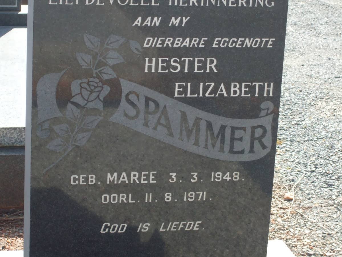 SPAMMER Hester Elizabeth nee MAREE 1948-1971