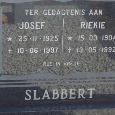 SLABBERT Josef 1925-1997 &amp; Riekie 1904-1992