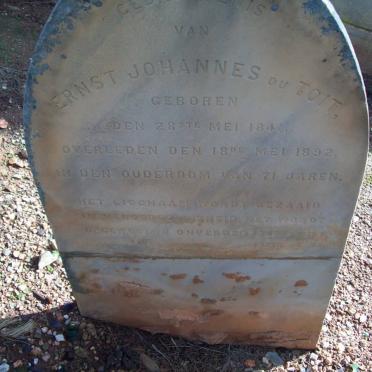 TOIT Ernst Johannes, du 1841-1892