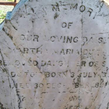 TOIT Martha Maria, du 1883-1889