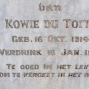 TOIT Kowie, du 1914-1935