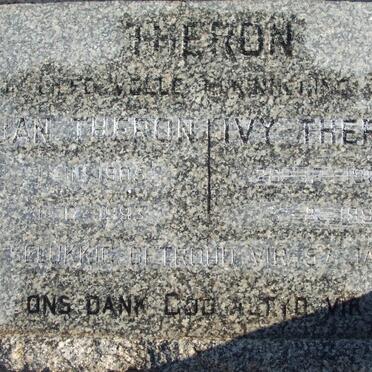 THERON Jan 1905-1993 &amp; Ivy 1905-1991