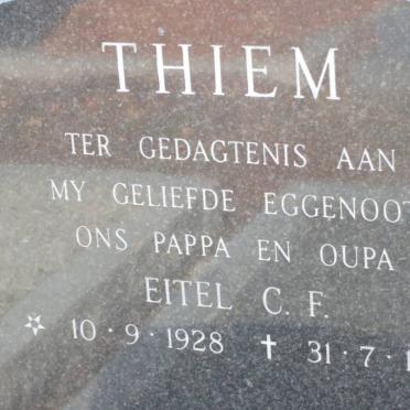 THIEM Eitel C.F. 1928-1978