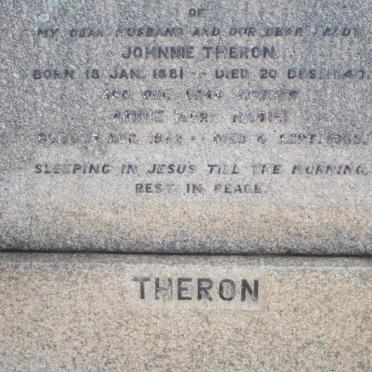 THERON Johnnie 1881-1940 &amp; Annie RABIE 1882-1955